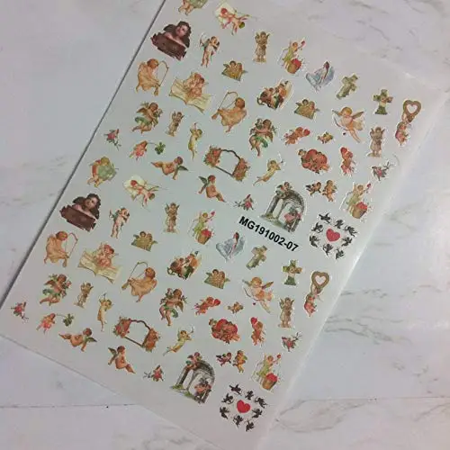

1Pc ANGEL NAIL STICKERS Cherub Popular Nail Art, Nail Decals, Nail Supplies, Nail Deco Self-Adhesive Angel Nail Art Sticker