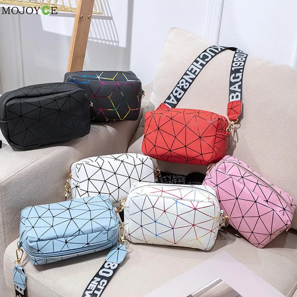 

Fashion Women PU Leather Printing Shoulder Crossbody Bag Ladies Vintage Zipper Mini Square Purse Tote