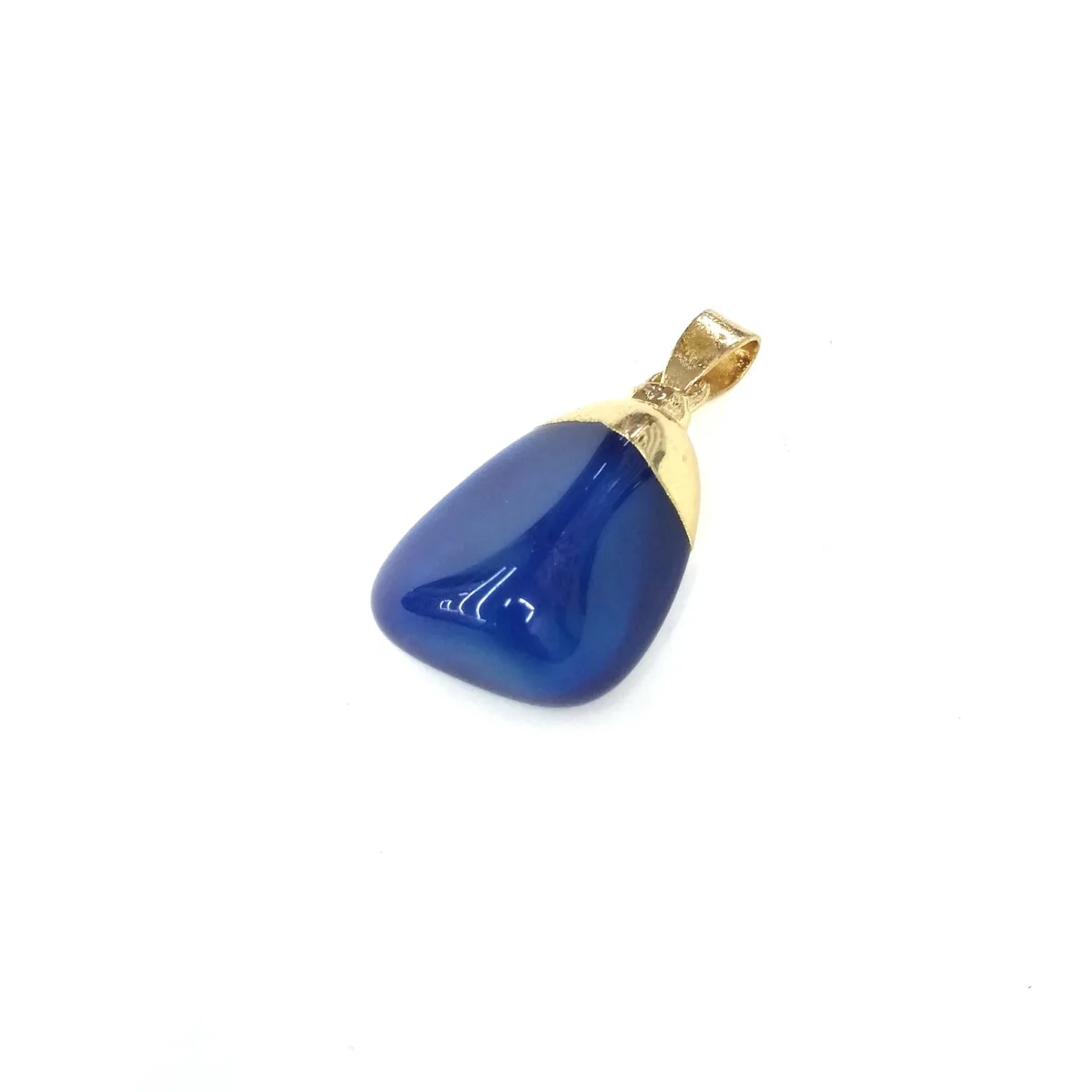 

Indefinite Blue Agates Pendant Necklace Reiki Healing Natural Stone Amulet DIY Jewelry Personality Gift Size 16x28mm