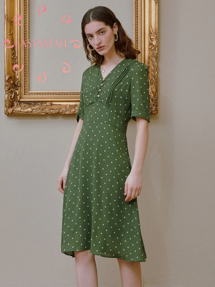 Женское винтажное платье EASYSMALL летний пикантный сарафан во французском стиле с