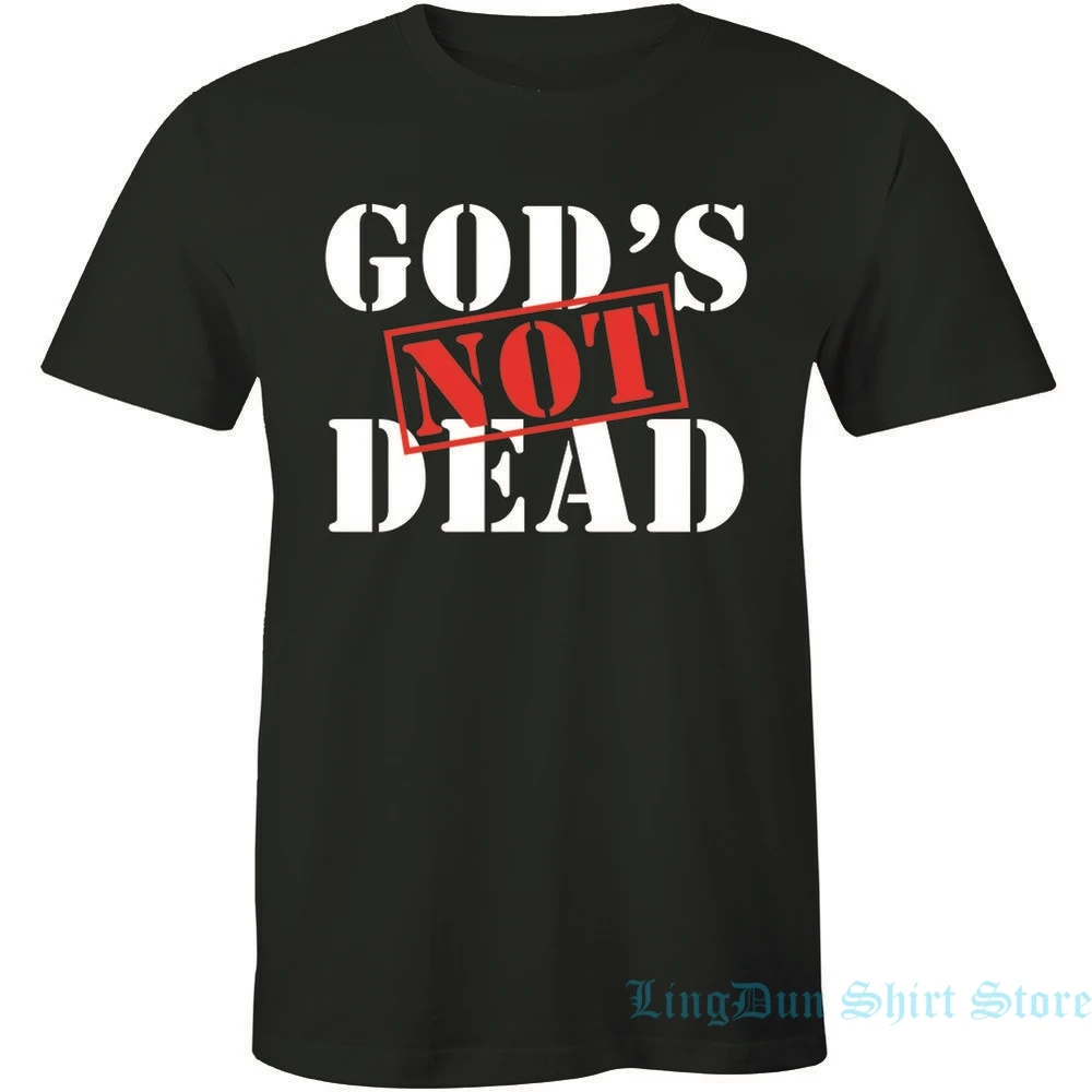 Gods Not Dead Hes Sure Alive Мужская футболка с христианским и католическим рисунком