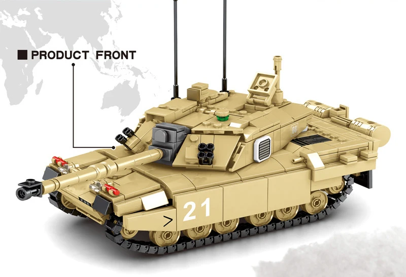 Современный военный Британский конструктор FV 4034 Challenger 2 Танк базастикирпичи ww2