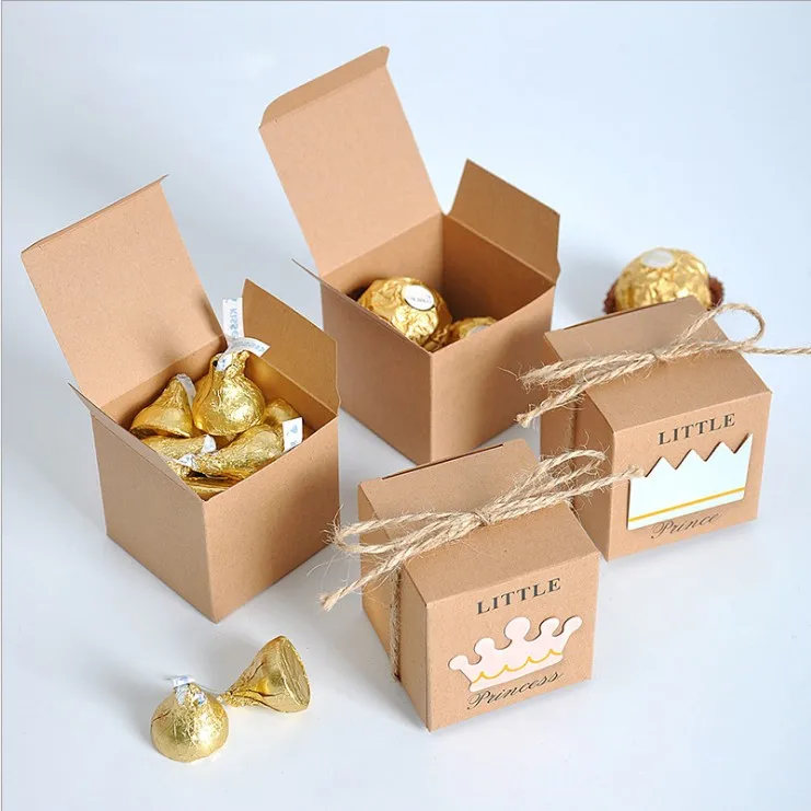 100 шт Принцесса и принц крафт коробка как день рождения ребенка душ конфеты