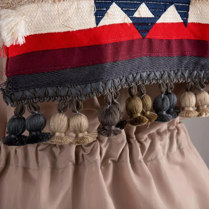 Женский жилет без рукавов TVVOVVIN двубортный с лентами и кисточками на талии модная