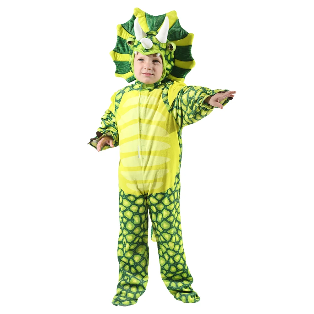 Смешные костюмы для маленьких мальчиков на Хэллоуин T Rex рождественские косплея