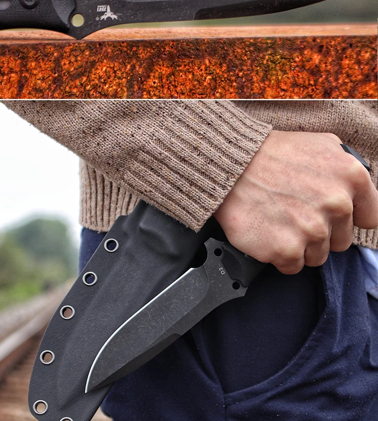 LENGREN открытый D2steel прямое лезвие G10Handle инструмент для выживания в природе тактические ножи для охоты североамериканский охотничий нож