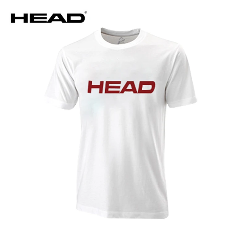 Men Women Unisex HEAD Cotton Spandax Tennis T-Shirt Short-sleeved O-Neck Sport T-Shirt Breathable Sweat-absorbent Tenis Gym Coat