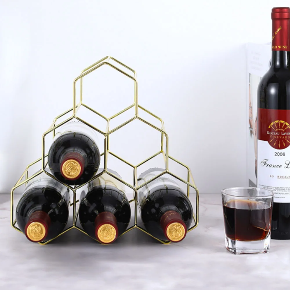 

Countertop Wine Rack 6 bottle Wine Rack Modern Black Metal without assembly wine rack-wine Bottle Storage Kitchen Bar Desktop