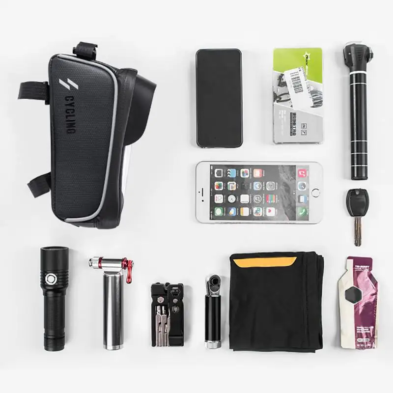 Передняя сумка для мобильного телефона велосипеда сенсорный Экран