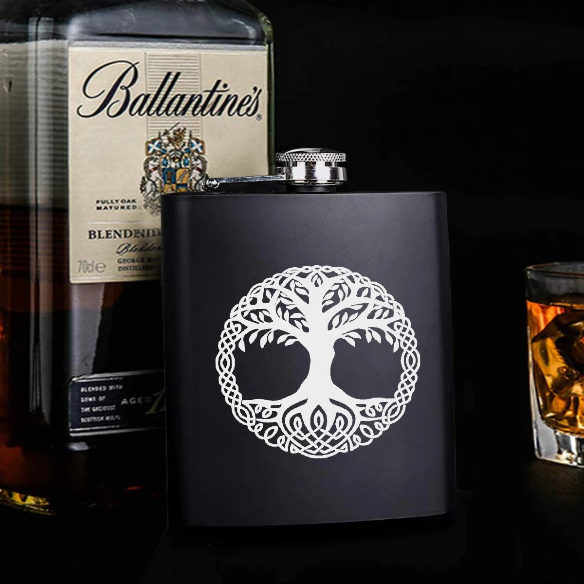 Карманная переносная фляжка 6 унций вдохновленная викингом Vegvisir для