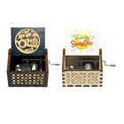 Деревянная музыкальная шкатулка You are My Sunshine, деревянная музыкальная шкатулка в стиле ретро с лазерной гравировкой, подарок на день рожденияРождествоДень Святого Валентина