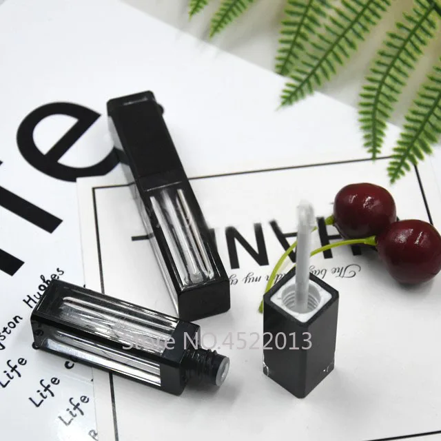 

4ml 10/30/50pcs Empty Square Black Lip Gloss Bottle,DIY Portable Clear Lip Glaze Tube,Cosmetics Makeup Lipgloss Shell Packaging