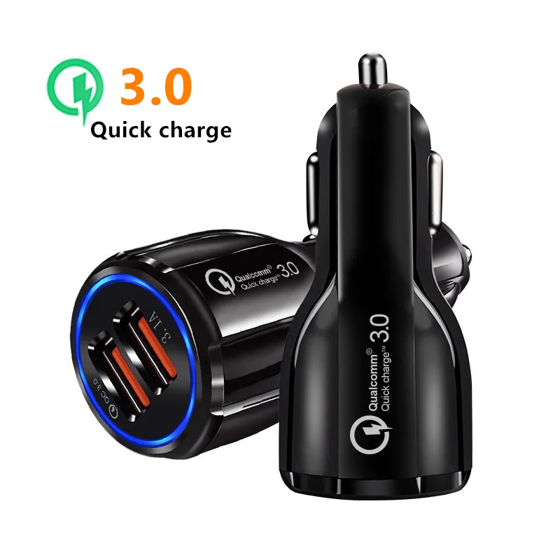 Автомобильное зарядное устройство Quick Charge 3 0 с двумя usb-портами автомобильное