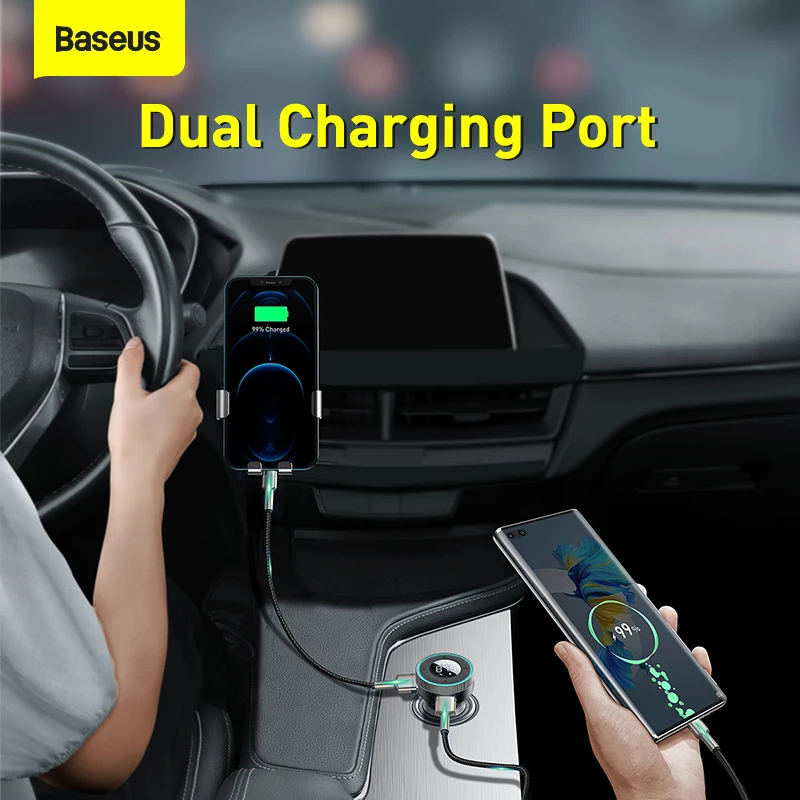 Baseus FM передатчик модулятор Автомобильный Беспроводной Bluetooth 5 0 USB быстрая зарядка