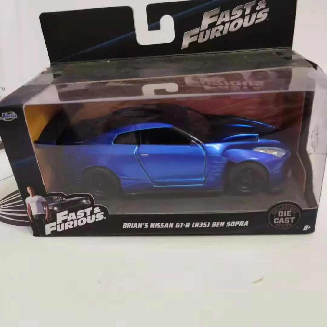 GTR R35 1:32 Jada Классическая Металлическая Форсаж 8 Гоночная машина литая под давлением игрушка модель CarsToy для детей Коллекция подарков - Цвет: GTR R35