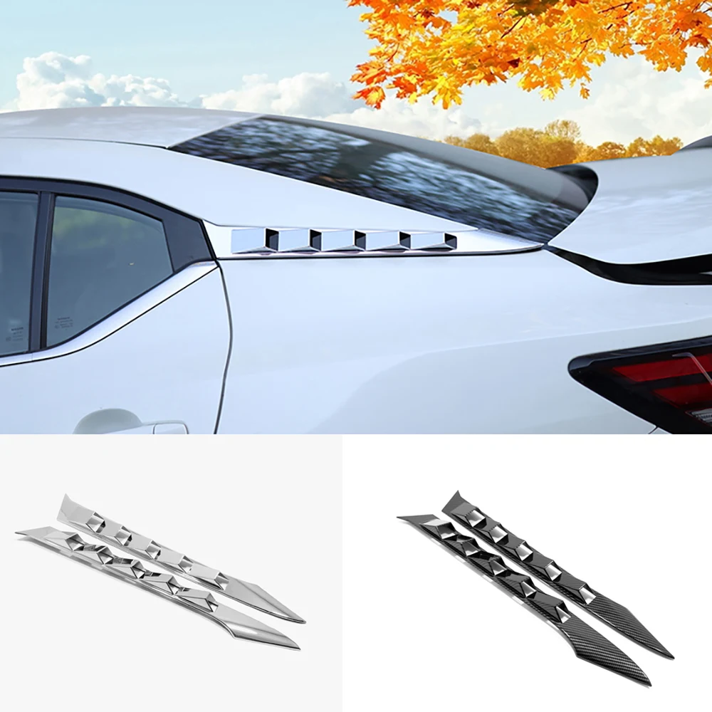 

CHROME CARBON REAR WINDOW TRIM BODY MOLDING GARNISH FOR NISSAN SENTRA B18 2019 2020 2021 ACCESSORIES CAR-STYLING