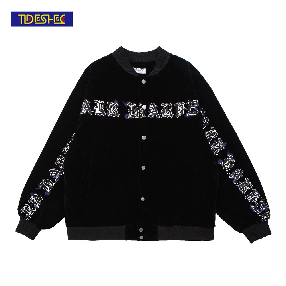 

Hip Hop Streetwear Sanskrit Design Bomber Jacket Coat Men Vintage Retro Jacket Coat 2021 Harajuku Cotton Jacket Coat Outwear