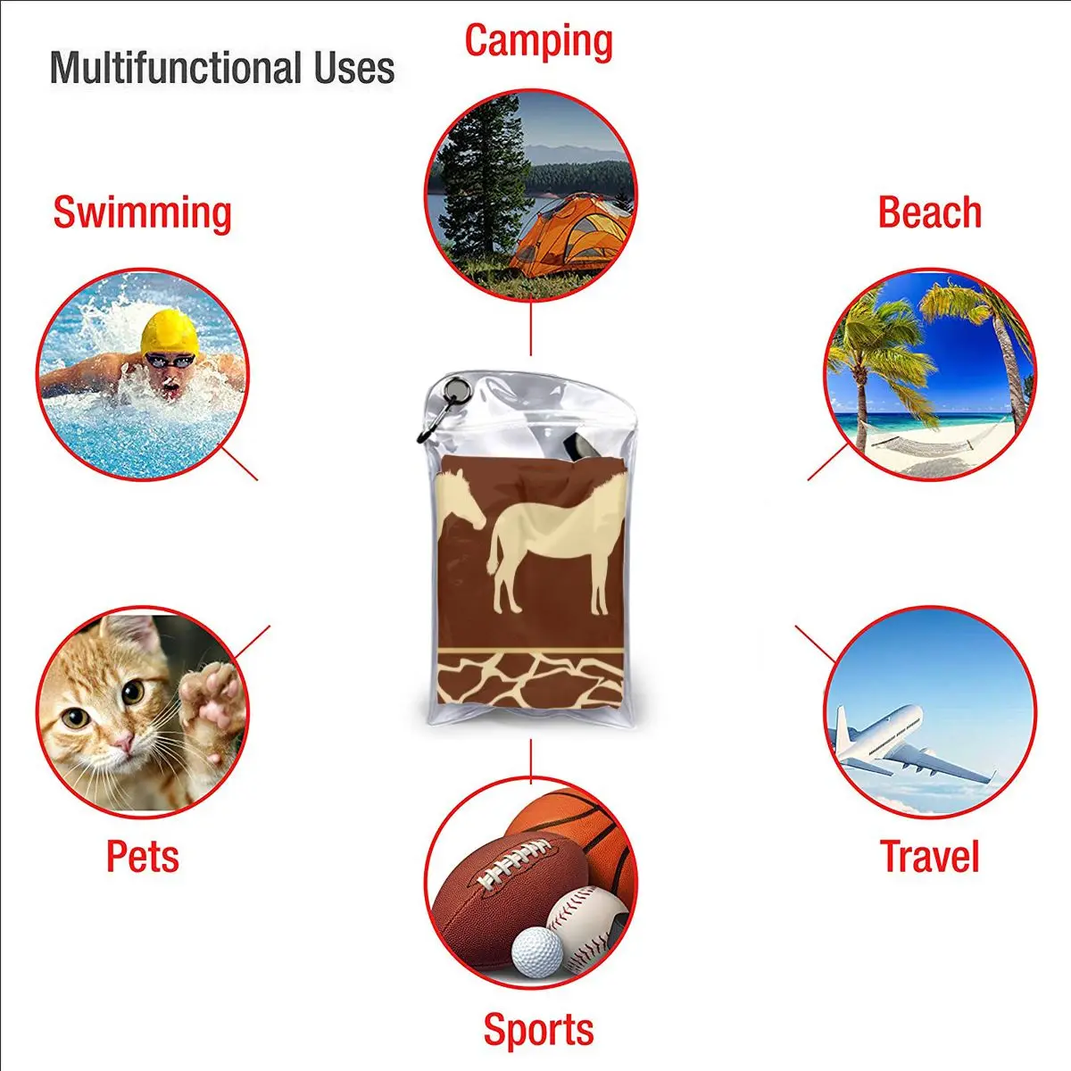 

Bathing Towel African Wild Animals Bath Wearable Towel Dress Fast Drying Beach Spa Magical Nightwear Sleeping