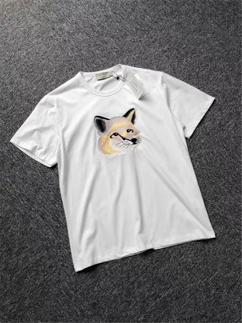 С нашивкой в виде мордочки лисы вышивка Maison KITSUNE для мужчин и женщин на каждый