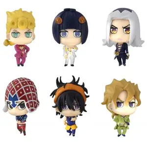 Экшн-фигурки Джоджо Необычные приключения, 5 см, 6 шт.компл., Джованна, Бруно, буккариати, кукла, подарок на Рождество, без коробки