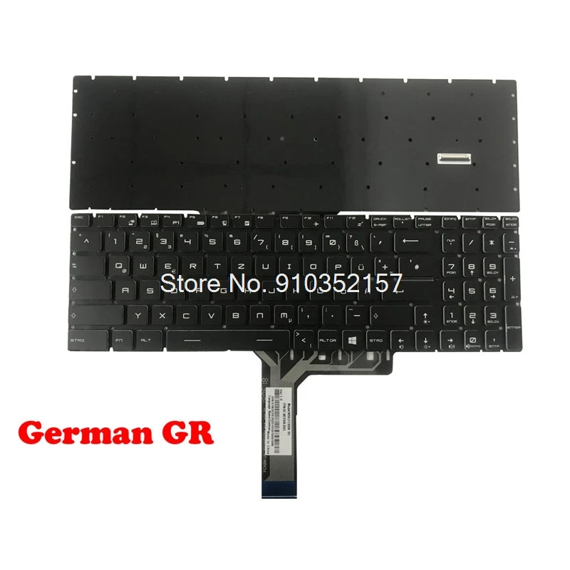 Клавиатура с подсветкой для MSI GE63 GE73 GS75 NSK-FCBBN 0G 9z. Nekbn. B0g S1N-3EDE2.52D GR 0R - купить по