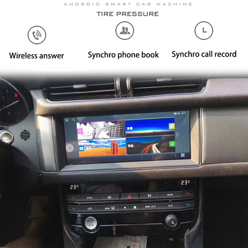 ZJCGO Car Multimedia Player Stereo GPS Radio NAVI 8 Core 10.25 Navigation Android 10 Screen System for Jaguar XF X260 2015~2022 |