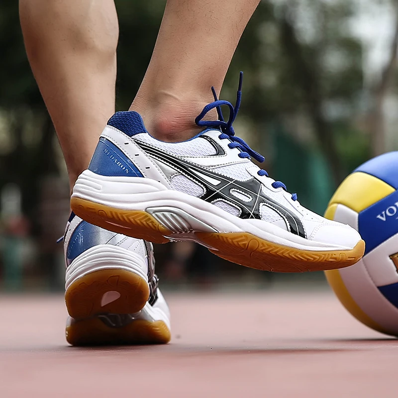 Mens Professional Volleyball Shoes Breathable Sneakers Men Light Weight Badminton Orange Blue Tennis | Спорт и развлечения