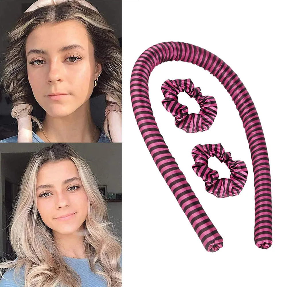 

Heatless Hair Curler Heatless Curling Rod Headband with 2 Hair Ties and 1 Hair Clip No Heat Hair Rollers Long Hair Hair styler