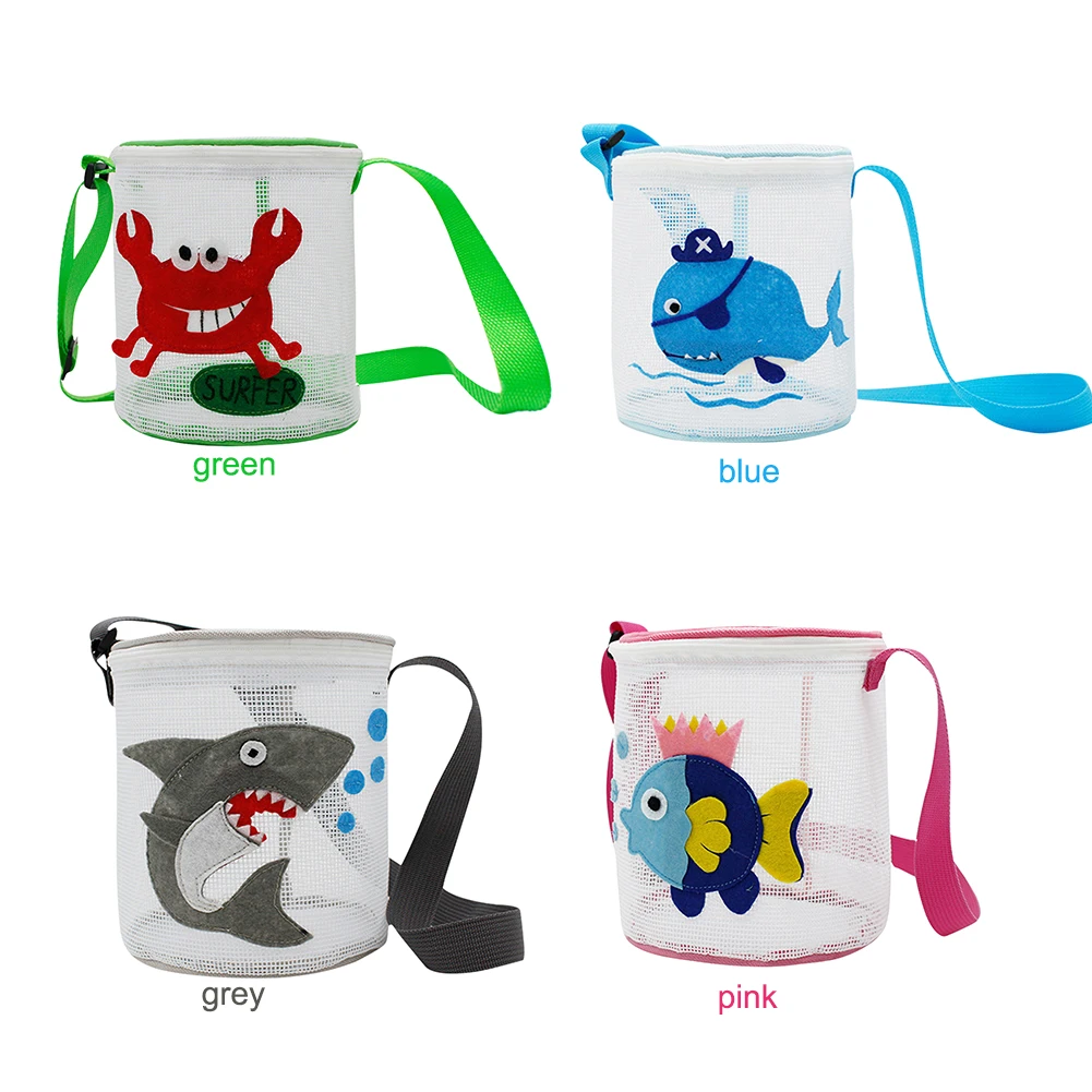 Детский сетчатый мешок для хранения пляжная сумка с мультяшным рисунком краба