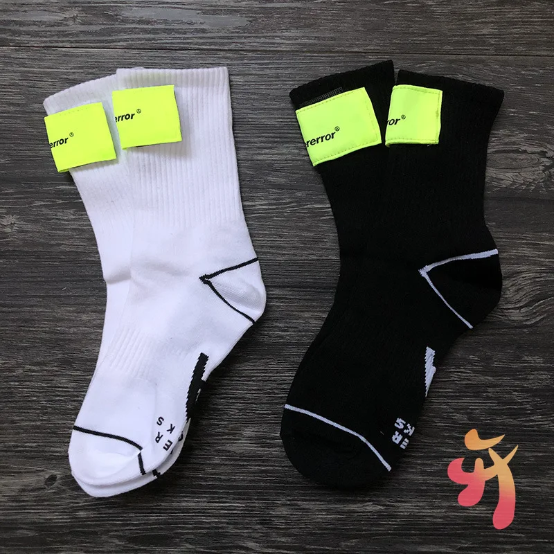 

Ader Error Socks Fluorescent Color Velcro Korean Niche Design High Quality Cotton Sports Socks Adererror Men Women Trendy Socks