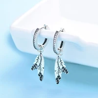 xiaojing new design 100 925 sterling silver indian tribe feather stud earrings clear cz earrings for women jewelry gift 2019