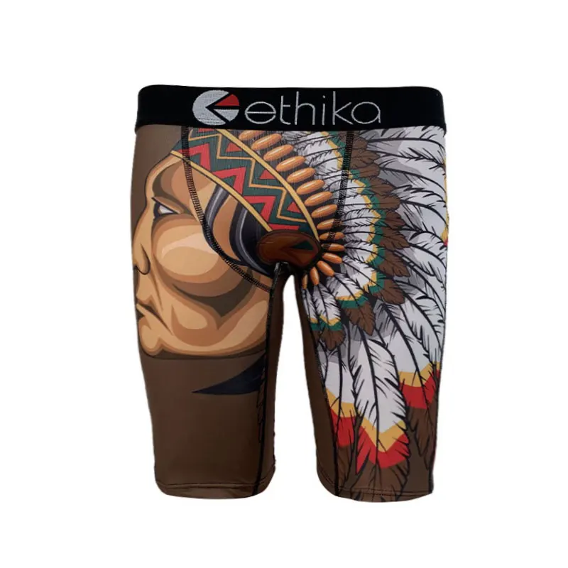 

Летние мужские трусы-боксеры Ethika с индивидуальным принтом, дышащее мужское длинное нижнее белье из полиэстера Ethika
