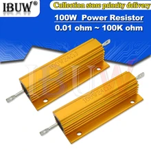 100W 0.01 ~ 100K Aluminum Power Metal Shell Case Wirewound Resistor 0.1 0.5 1 1.5 2 6 8 10 20 100 150 200 300 1K 10K ohm RX24