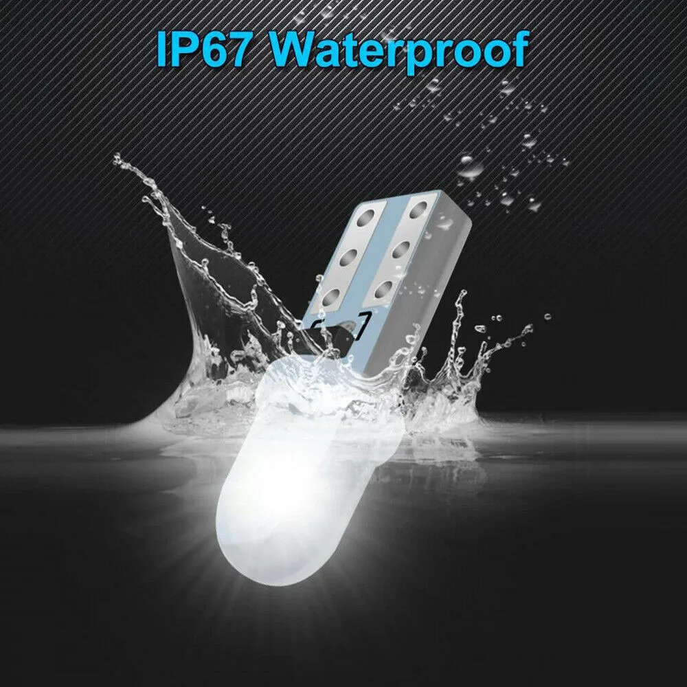 

10pcs White T5 3014 SMD LED Car Light Wedge Dashboard Warning Instrument Panel Light Decorative Lamps Indicator Accessories
