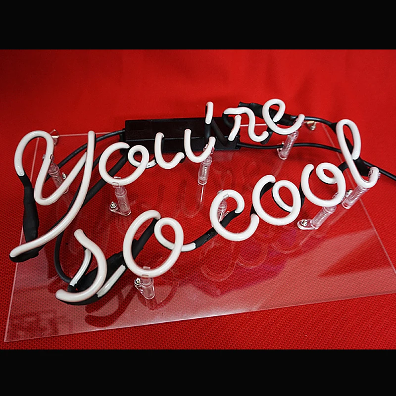 Меню неоновая вывеска Настоящее стекло тубль ремесленные Пользовательские