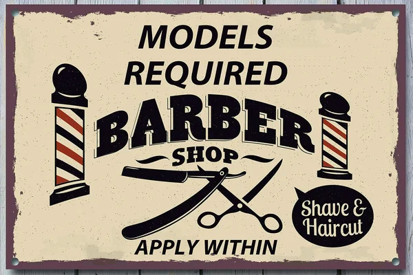 

Models Required Barber Shop Tin Sign, Metal Sign, Barbershop Signs, Vintage Style, Barber Shop Sign, Barber Sign