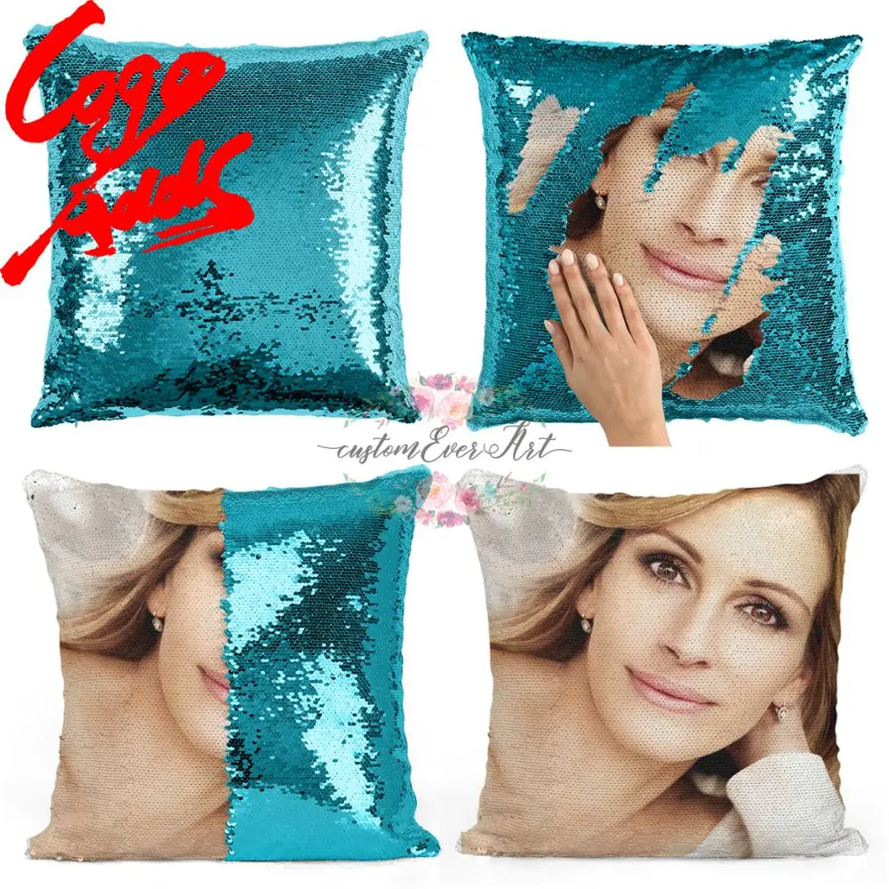

Julia Roberts sequin pillow | sequin Pillowcase | Two color pillow | gift for her | gift for him | pillow | magic pillow