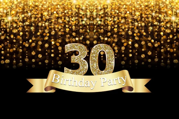 NWH06694 Счастливый 30th 40th 50th 60th День Рождения Вечеринка Золотой горошек праздник плакат ПОРТРЕТНАЯ ФОТОГРАФИЯ фоновая фотосъемка - Цвет: NWH06694