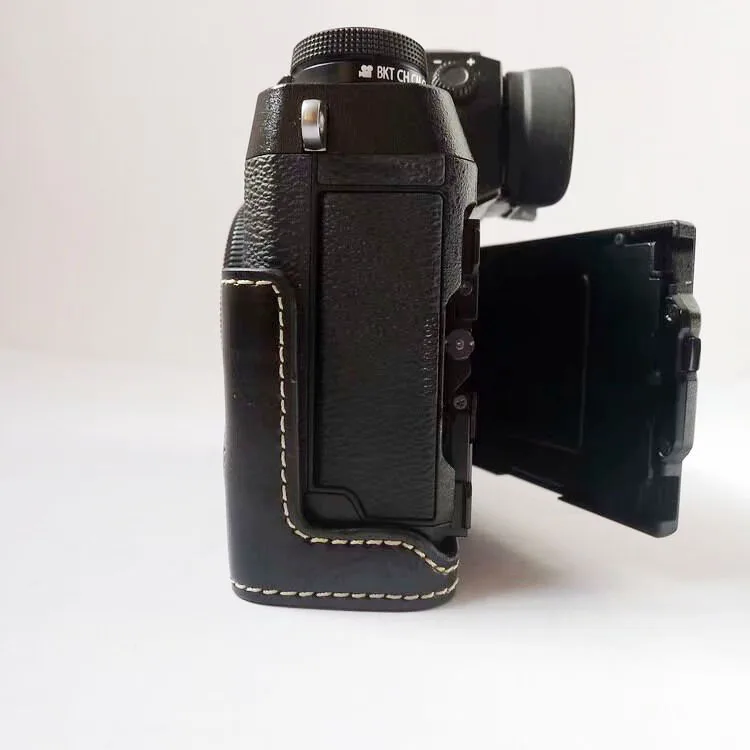 Кожаный чехол с ремешком на руку для фотоаппарата Fujifilm Fuji X-H1 XH1 | Электроника