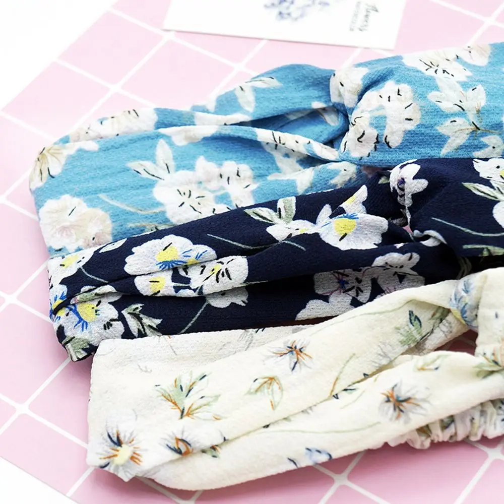 Женский цветочный скрученный узел повязки на голову тюрбан Мода крест