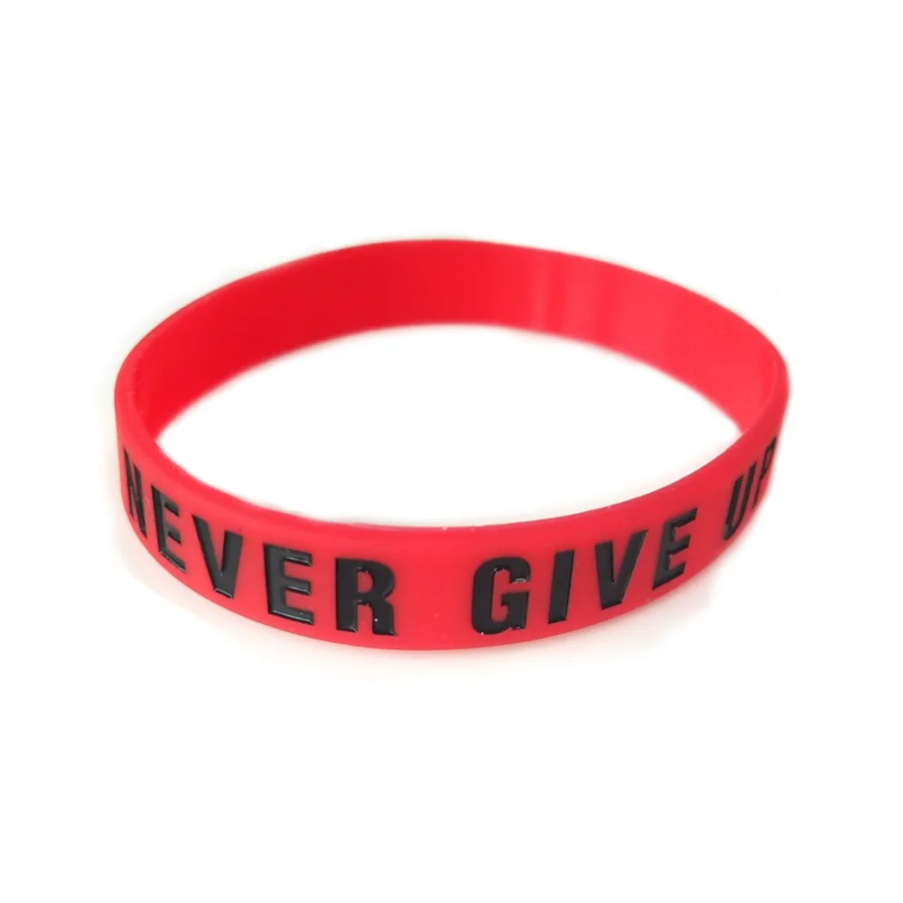 Мотивационные браслеты &quotNever give up&quot и &quotNo Pain No Johan&quot из силиконовой резины