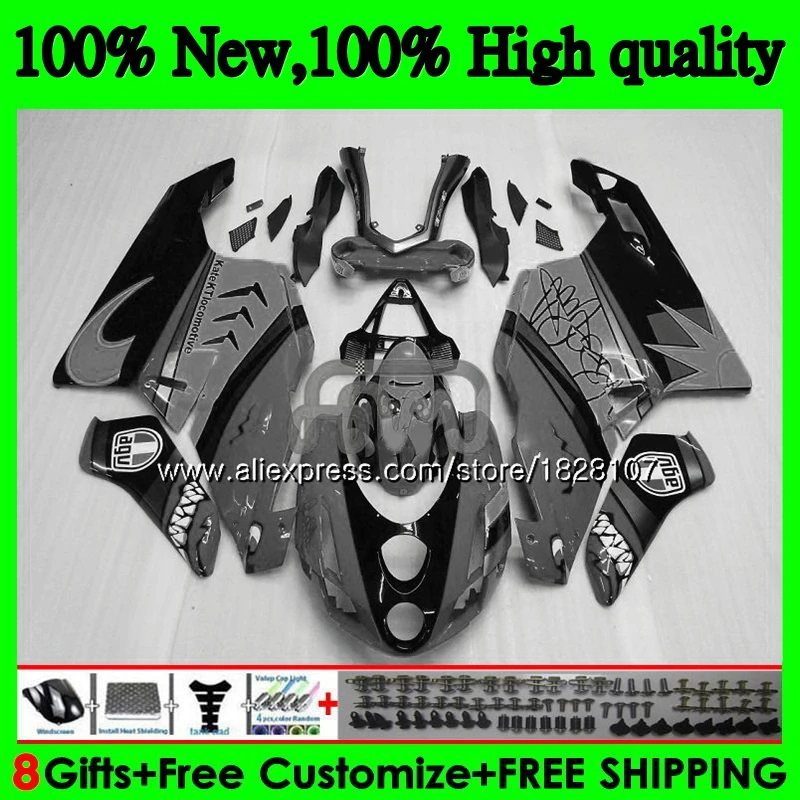 

OEM Body For DUCATI 749-999 749S 999S 749 999 03 04 Bodywork 78BS.76 749 999 S Shark grey hot R 749R 999R 2003 2004 Fairings kit