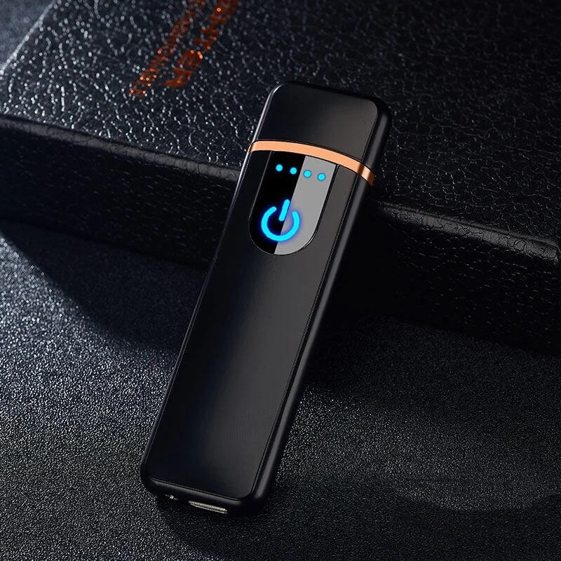 Индивидуальная USB сигарета зажигалка отпечаток пальца Индукционная Электронная зажигалка перезаряжаемая