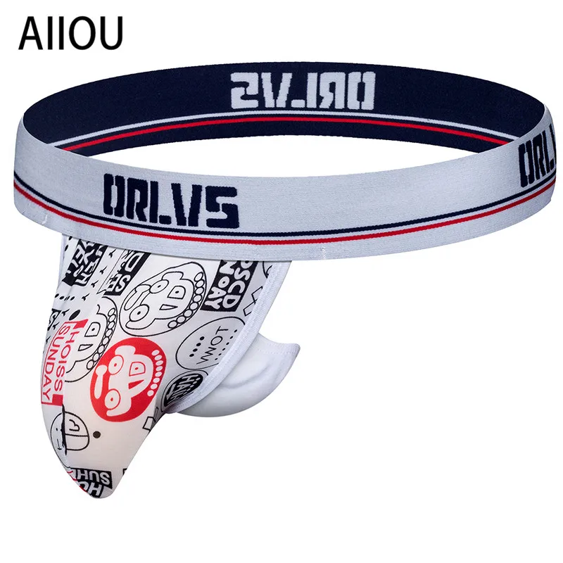 Мужские трусы джоки AIIOU черные Трусы стринги с индивидуальным принтом Тонги