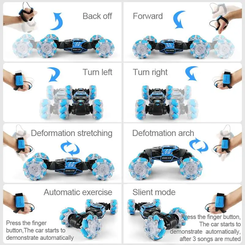 машинка трансформер 4wd на рад