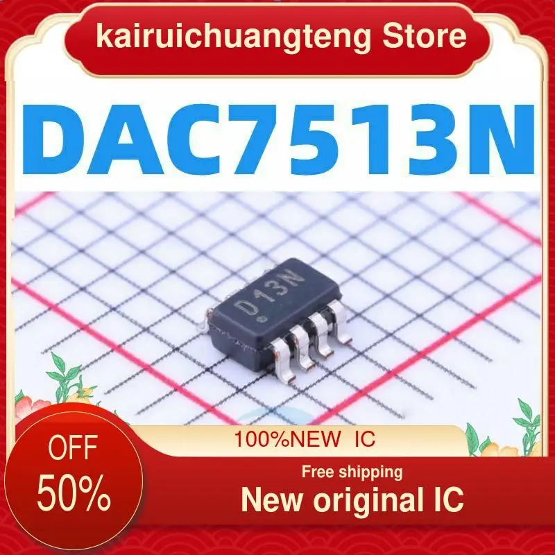 

10-200PCS DAC7513 DAC7513N D13N SOT23-8 New original IC