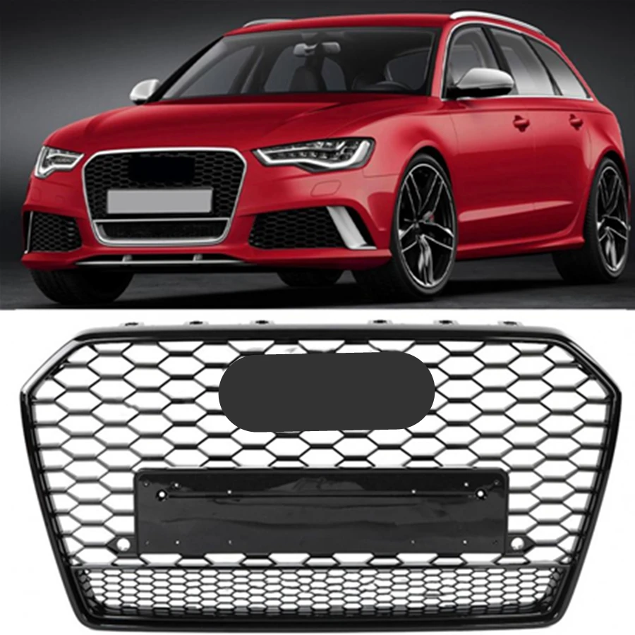Для RS6 Стиль передняя Спортивная Шестигранная сетчатая сотовая бленда гриль