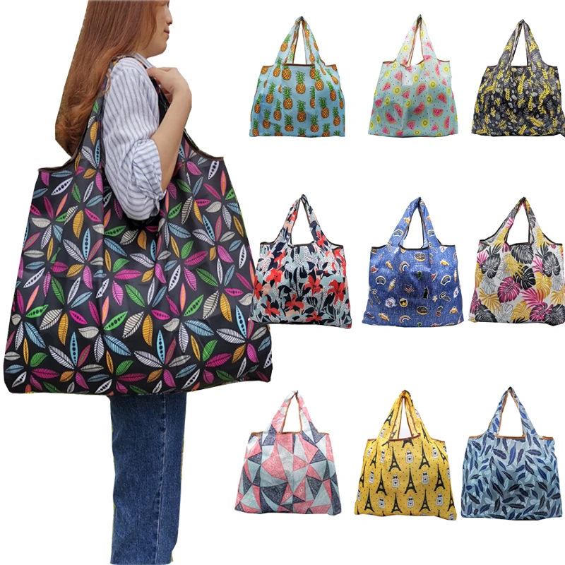 Многоразовые сумки для покупок большой складной моющийся тоут