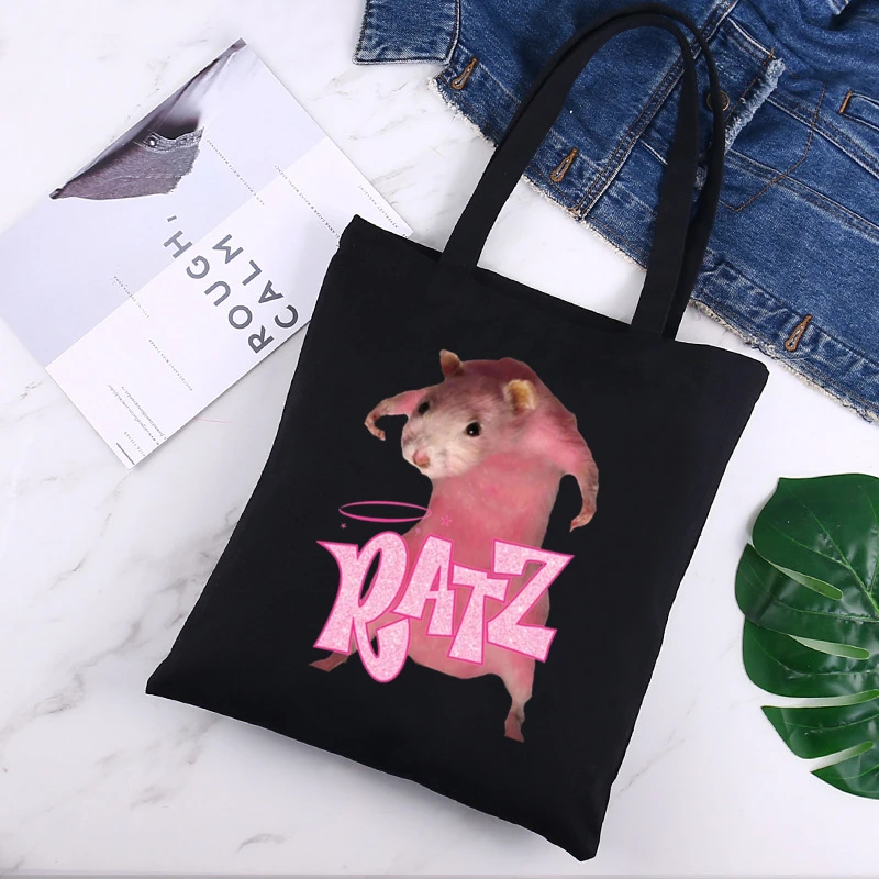 

RATZ Animal Kawaii Harajuku Large Capacity Storage Handbag Shoulder Bag Tote Reusable Student Bookbag