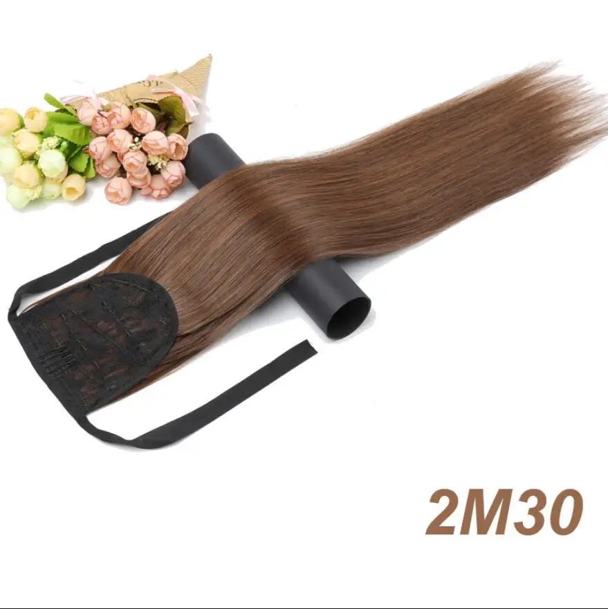 Xinran22 дюйма, 1 шт., конский хвост, волосы для наращивания, прямые, на заколках, синтетические, на шнурке, шиньоны, конский хвост, волосы для наращивания для женщин